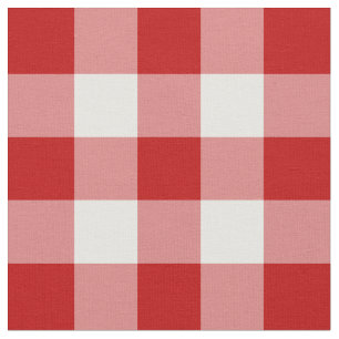 Rotes und weißes Gingham-Muster-Gewebe Stoff