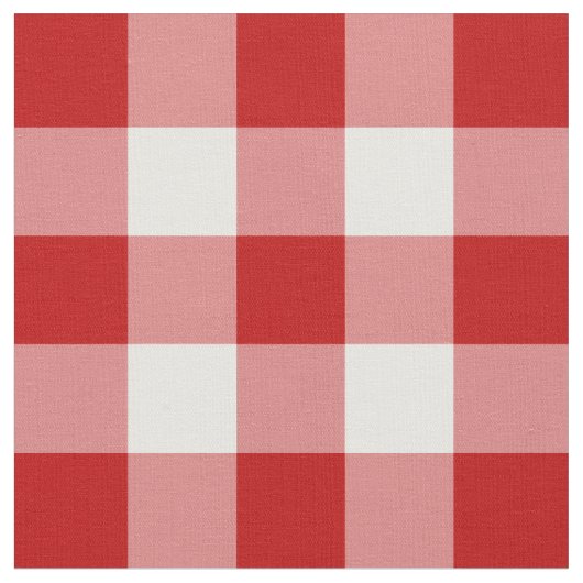 Rotes und weißes Gingham-Muster-Gewebe Stoff (Nahaufnahme)