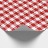 Rotes und weißes Gingham-Packpapier Geschenkpapier (Ecke)