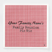 Rotes und Weißes Gingham Papier Napkins- HAMbyWG-P Serviette (Vorderseite)
