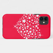 Rotes und weißes Glitzer Herz Case-Mate iPhone Hülle (Rückseite (Horizontal))