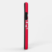 Rotes und weißes Glitzer Herz Case-Mate iPhone Hülle (Hinten/Rechts)