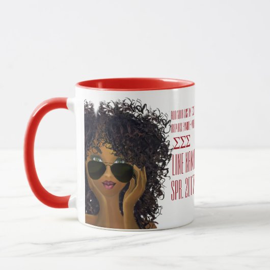 Rotes und weißes griechisches tasse (Links)