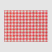 Rotes und weißes Hahnentrittmuster-Muster Seidenpapier (Vorderseite)