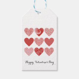 Rotes und weißes Herz, einfach Geschenkanhänger