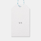 Rotes und weißes Herz, einfach Geschenkanhänger (Rückseite)