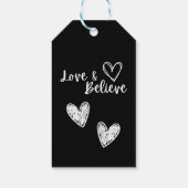 Rotes und weißes Herz, einfach Geschenkanhänger (Rückseite)