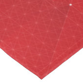 Rotes und weißes Hexagon-geometrische Tischdecke (Schrägansicht)