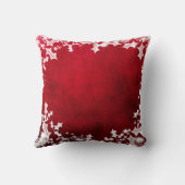 Rotes und weißes Holly Cushion Kissen (Rückseite)