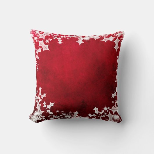 Rotes und weißes Holly Cushion Kissen (Vorderseite)