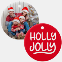 Rotes und weißes Jolly-Typografie-Foto