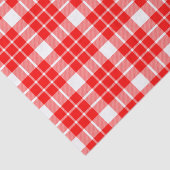 Rotes und weißes Kariertes Gewebepapier Seidenpapier (Ausschnitt)