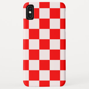 rotes und weißes kariertes Muster Case-Mate iPhone Hülle