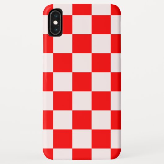 rotes und weißes kariertes Muster Case-Mate iPhone Hülle (Rückseite)