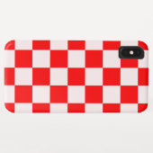 rotes und weißes kariertes Muster Case-Mate iPhone Hülle (Rückseite (Horizontal))