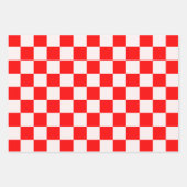 rotes und weißes kariertes Muster Geschenkpapier Set (Vorderseite 2)