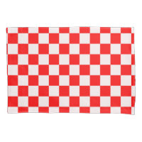 rotes und weißes kariertes Muster
