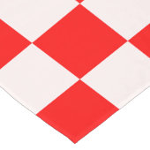 rotes und weißes kariertes Muster Kurzer Tischläufer (Ecke)