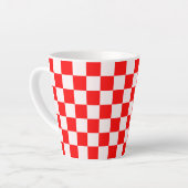 rotes und weißes kariertes Muster Milchtasse (Linke Ecke)