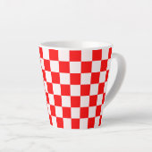 rotes und weißes kariertes Muster Milchtasse (Rechte Ecke)