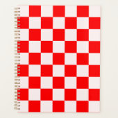 rotes und weißes kariertes Muster Planer (Vorderseite)