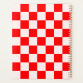 rotes und weißes kariertes Muster Planer (Rückseite)