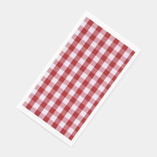 Rotes und weißes kariertes Muster/Quadrate Serviette (Ecke)