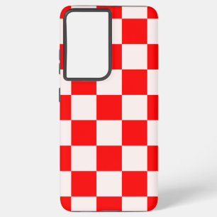 rotes und weißes kariertes Muster Samsung Galaxy Hülle