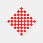 rotes und weißes kariertes Muster Serviette (Ecke)