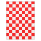 rotes und weißes kariertes Muster Tischdecke (Vorderseite)