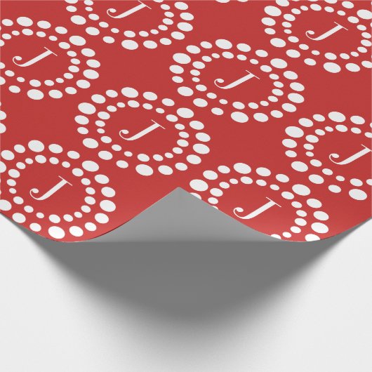 Rotes und weißes Karton Geschenkpapier (Ecke)