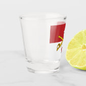 Rotes und weißes Kavallerie Guidon Shot Glass Schnapsglas (Links)