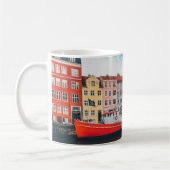 ROTES UND WEISSES KONKRETES GEBÄUDE KAFFEETASSE (Links)