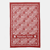 Rotes und weißes Land-klassische Retro Küchentuch (Vertikal)