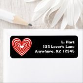 Rotes und weißes Linde Herz (Insitu)