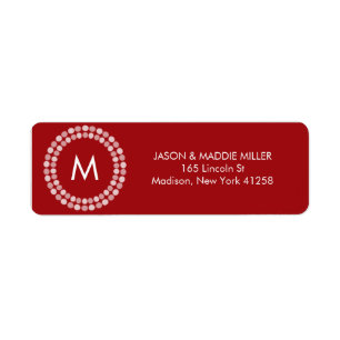 Rotes und weißes Monogramm