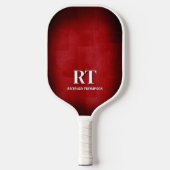 Rotes und weißes Monogramm-Pickleball-Paddle Pickleball Schläger (Vorderseite)