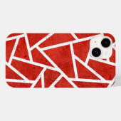 Rotes und weißes Mosaikmuster Case-Mate iPhone Hülle (Rückseite (Horizontal))