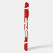 Rotes und weißes Mosaikmuster Case-Mate iPhone Hülle (Rückseite / Rechts)