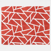 Rotes und weißes Mosaikmuster Fleecedecke (Vorderseite (Horizontal))