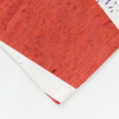 Rotes und weißes Mosaikmuster Fleecedecke (Ecke)