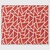 Rotes und weißes Mosaikmuster Geschenkpapier (Flach)