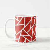 Rotes und weißes Mosaikmuster Kaffeetasse (Links)