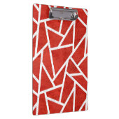 Rotes und weißes Mosaikmuster Klemmbrett (Rechts)