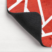 Rotes und weißes Mosaikmuster Mousepad (Ecke)