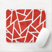 Rotes und weißes Mosaikmuster Mousepad (Mit Mouse)