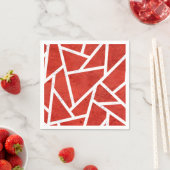 Rotes und weißes Mosaikmuster Serviette (Beispiel)