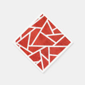 Rotes und weißes Mosaikmuster Serviette (Ecke)