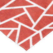 Rotes und weißes Mosaikmuster Tischdecke (Schrägansicht)