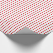 Rotes und weißes Nadelstreifen-Packpapier Geschenkpapier (Ecke)